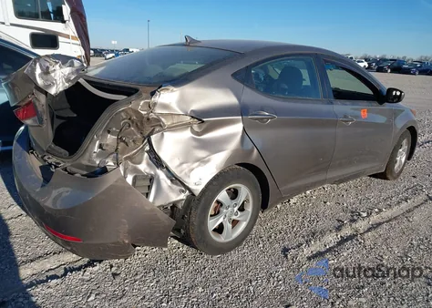 2014 Hyundai Elantra Se из США, поврежденный, VIN 5NPDH4AEXEH530594